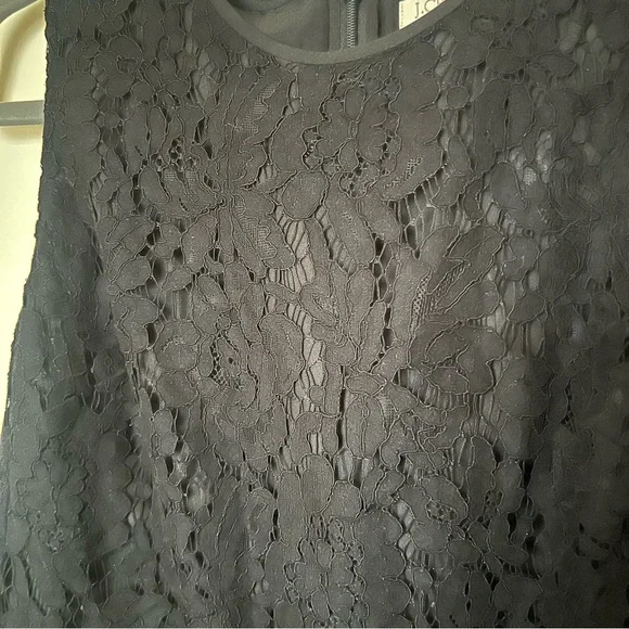 NWT J. Crew Black Lace Peplum Tank Top - Picture 4 of 7